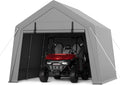10 x 10 ft Carport Storage Shed, Shelter Logic with 2 Roll-up Zipper Door, Heavy Duty Waterproof Tarp, Storage Tent for ATV, Motorcycle, Bike, Garden Tools, Firewood