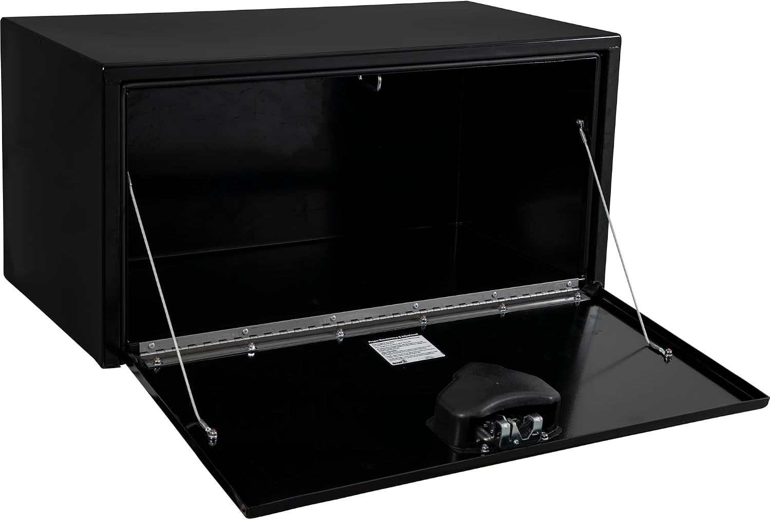 Buyers Products 1703100, 14x16x24 Inch Black Steel Underbody Truck Box with Paddle Latch Locking Storage for Flatbed or Under-Bed Mount Service Body