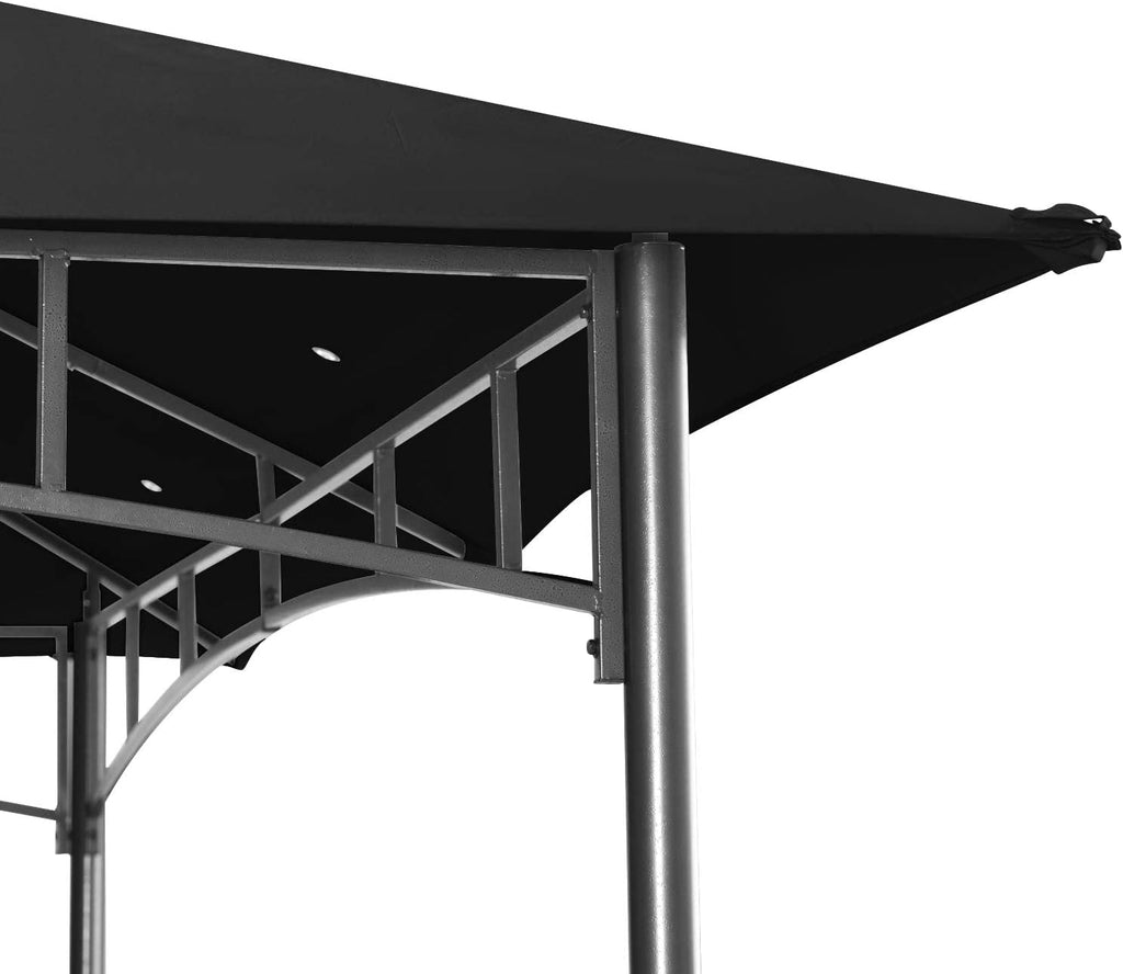 ABCCANOPY Gazebos for Patios 10x10 - Outdoor Steel Frame Gazebo for Lawn Backyard Garden Deck (Black)