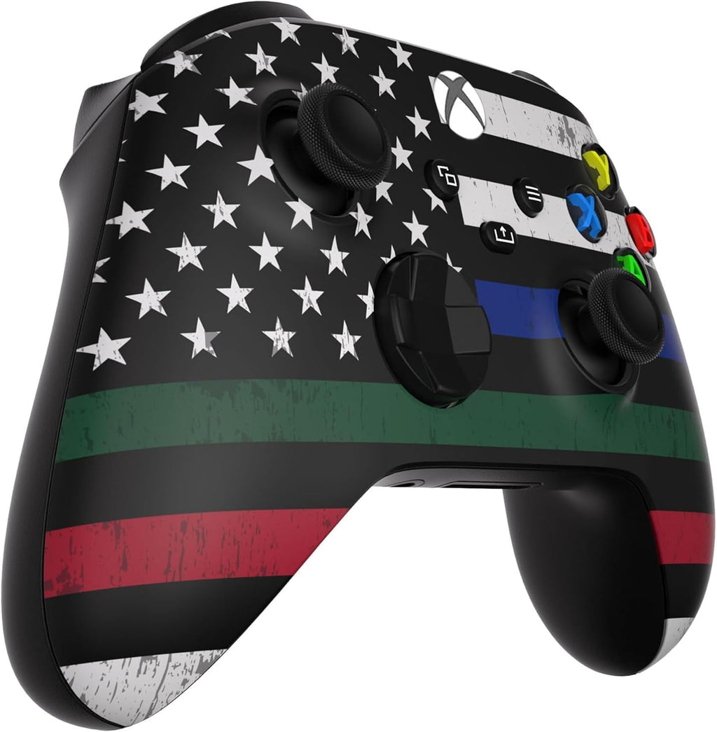 Custom Controllerzz Wireless Controller for Microsoft Xbox Series X/S & Xbox One - Custom Soft Touch Feel - Custom Series X/S Controller (X/S Thin Line Tribute)