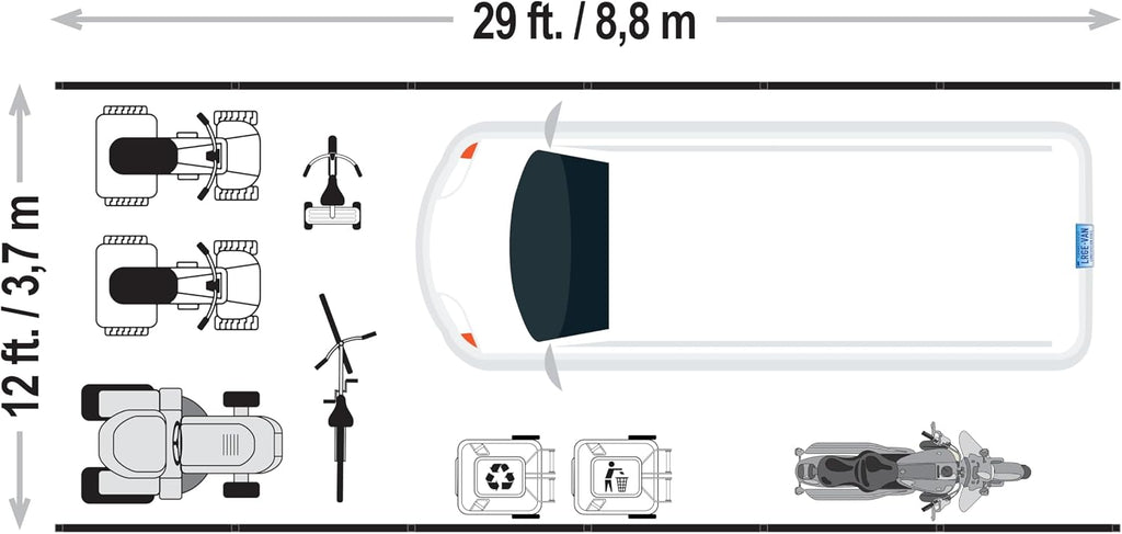 Arrow Carports Full-Size Galvanized Steel Carport Kit, Wind and Snow Rated, Corrosion-Resistant Powder-Coated Metal Frame for Vehicles, Boats, Equipment, and Storage, 12' x 29' x 9', Gunmetal