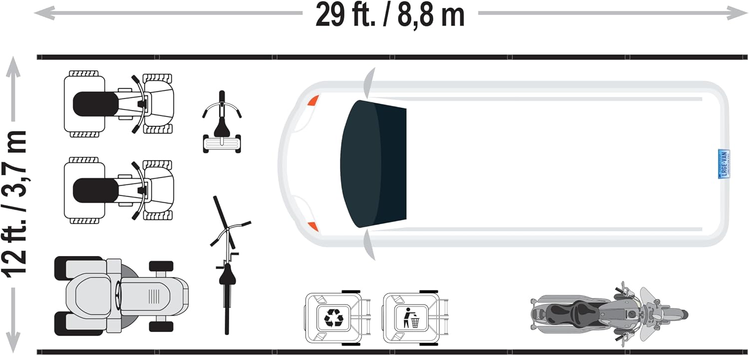 Arrow Carports Full-Size Galvanized Steel Carport Kit, Wind and Snow Rated, Corrosion-Resistant Powder-Coated Metal Frame for Vehicles, Boats, Equipment, and Storage, 12' x 29' x 9', Gunmetal