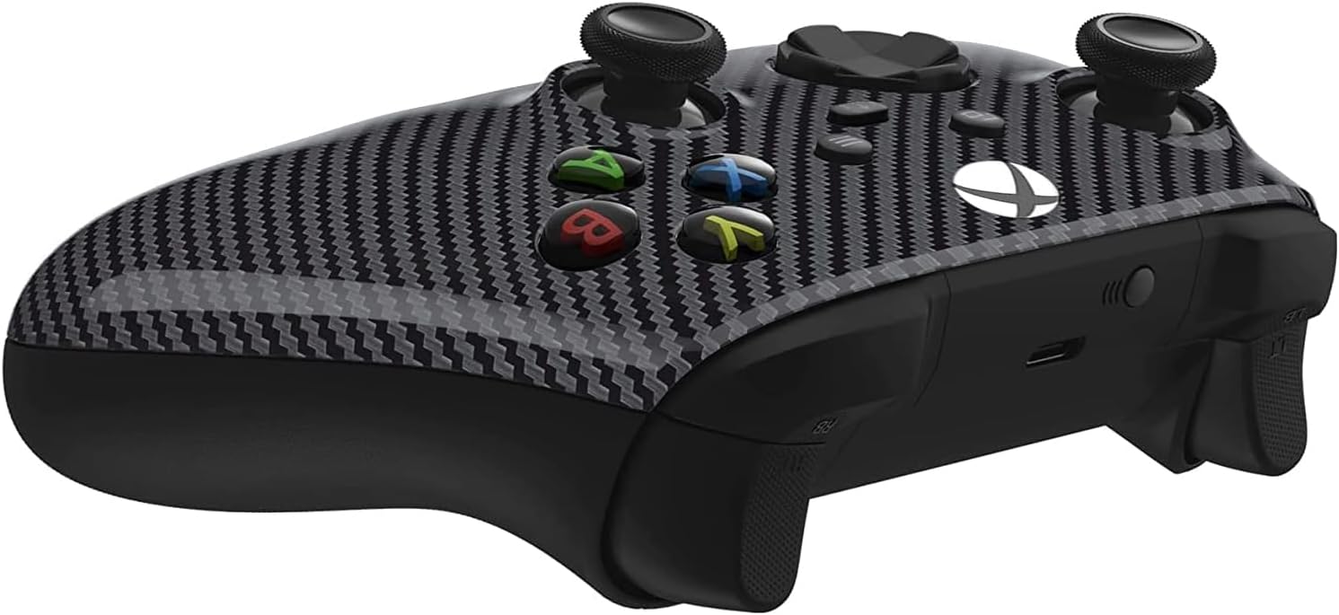 Custom Controllerzz Wireless Controller for Microsoft Xbox Series X/S & Xbox One - Custom Soft Touch Feel - Custom Xbox Series X/S Controller (X/S Glossy Carbon Fiber)