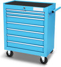 Auto Dynasty 7-Drawer Heavy-Duty Rolling Tool Trolley Tray with Ball-Bearing Slides, Corrosion-Resistant Finish, and Swivel Casters for Ultimate Workshop Organization