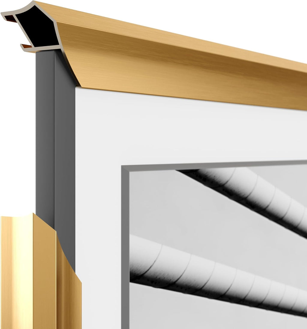 Pale Gold Prismatic 75' Alloy Deco TV Frame - Compatible ONLY with Samsung The Frame TV and Pro TVs (Fits 2021-2026, LS03A, LS03B,LS03C,LS03D,LS03FA,LS03FW)