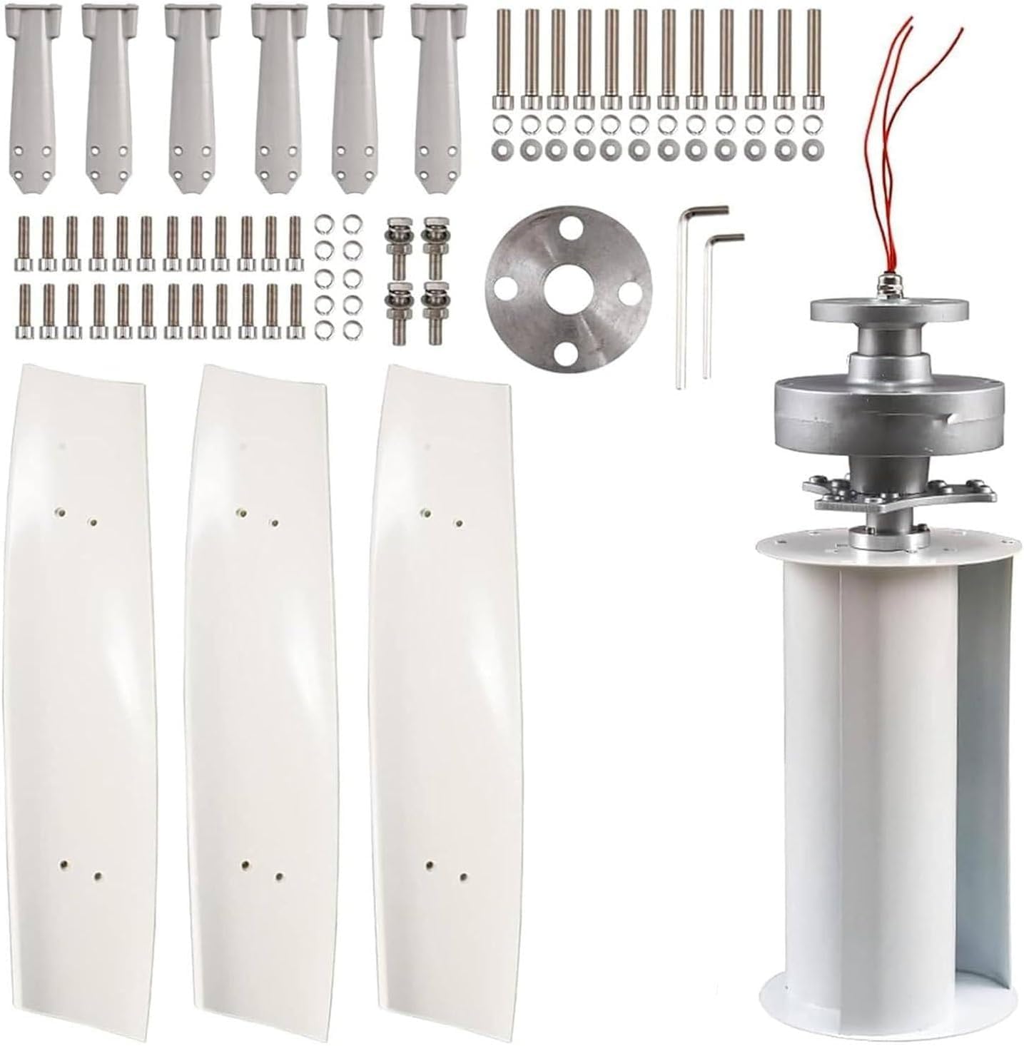 20000W Vertical Axis Wind Turbine Generator Kit with Controller, Home Power Solution for Off-Grid & On-Grid Systems, Efficient 12V Renewable Energy Turbine