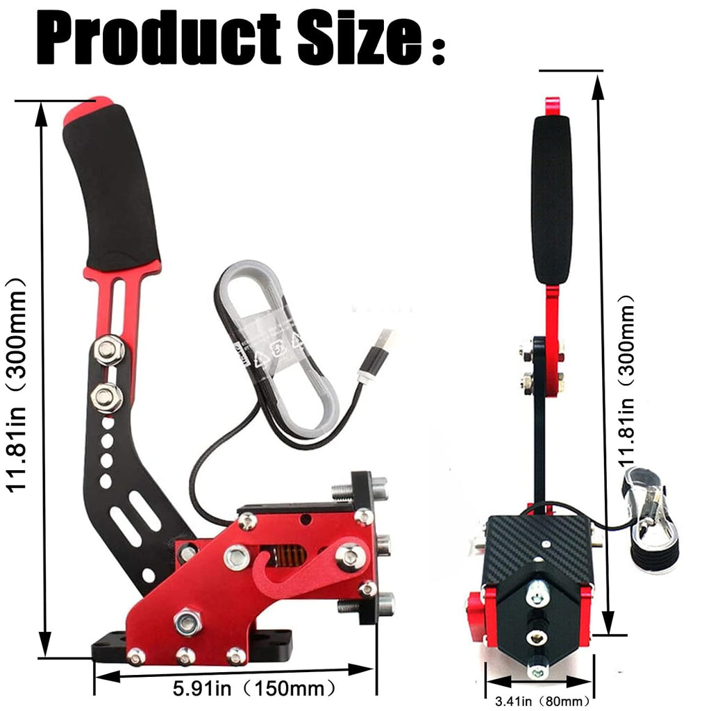 Obokidly Upgrade USB Handbrake Support G920 Compatible With XBOX ONE/XBOX ONE S For Simracing Game Sim Rig ; And Suitable For PC (Red-2)