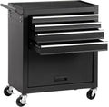 4 Drawers Rolling Tool Chest Cart,Tool Storage Cabinet with 4 Wheels.Portable Tool Cabinet Trolley with Locking System and Drawer Liners.Tool Storage Cart for Garage,Workshop,Repair Shops