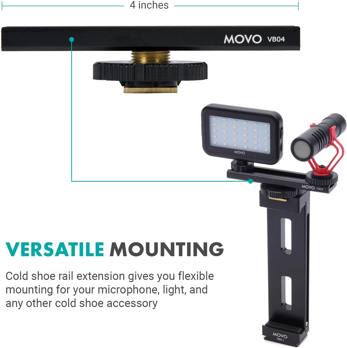 Movo iPad Vlogging Kit - iPad Tripod Mount with Holder, Full Size Tripod, Microphone, LED Light, Cold Shoe Extension - YouTube Starter Kit for Video Recording