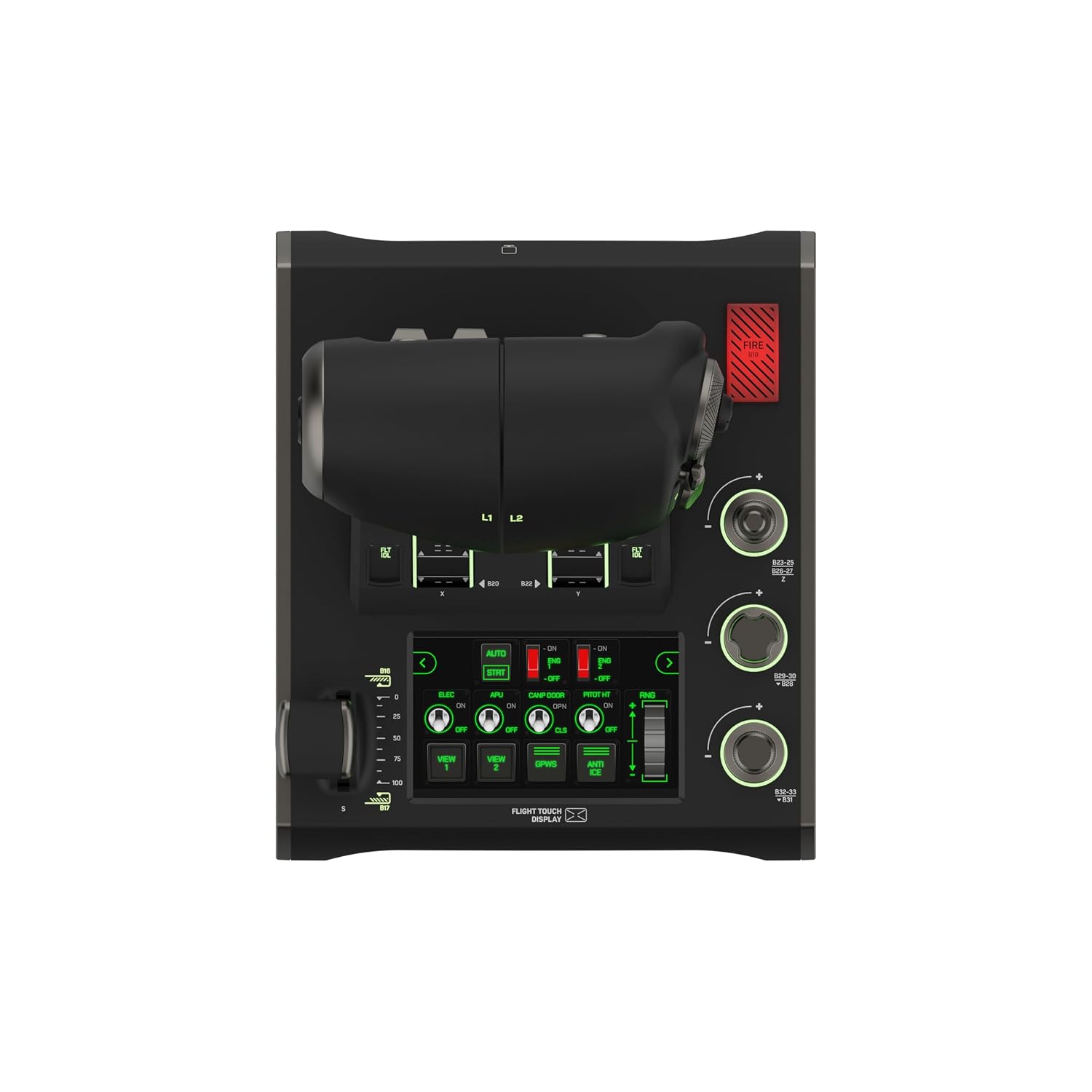Turtle Beach VelocityOne Flightdeck Universal HOTAS Simulation System Joystick & Throttle for Air & Space Combat Simulation For Windows 10 & 11 PCs – Touch Display & Buttons, 139 Programmable Controls