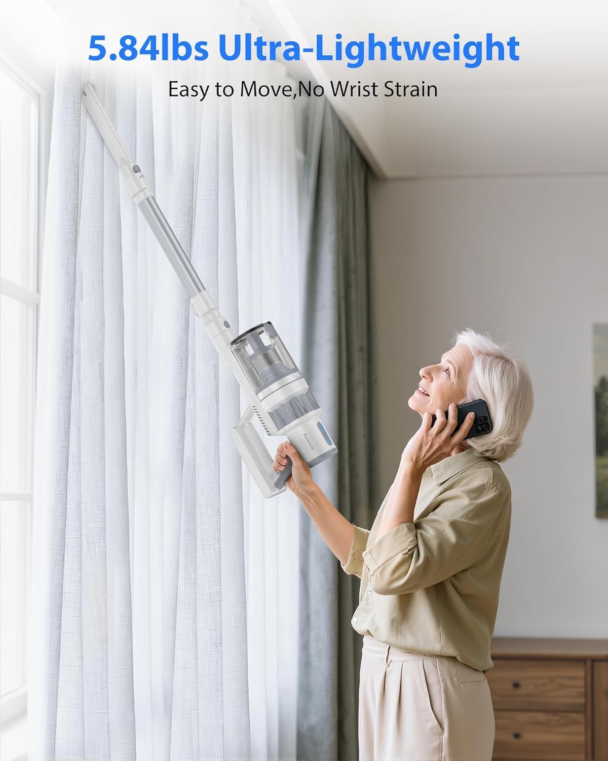 Cordless Vacuum Cleaner for Home, 6In1 Multifunctional Up to 50 Mins Runtime Rechargeable Stick Vacuum-1