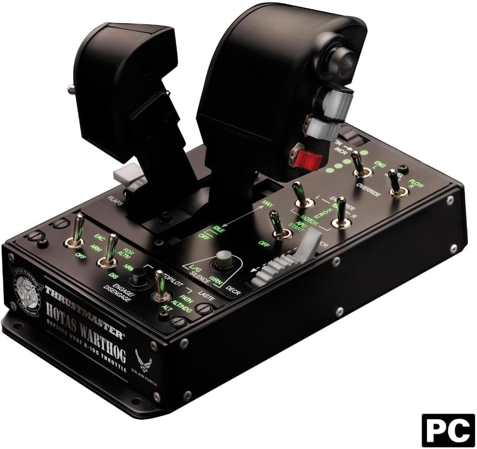 Thrustmaster HOTAS Warthog Dual Throttle Quadrant, Flight Simulator Controls with Metal Construction and Magnetic Sensors, Flight Throttle for HOTAS Flight Stick, Compatible with PC
