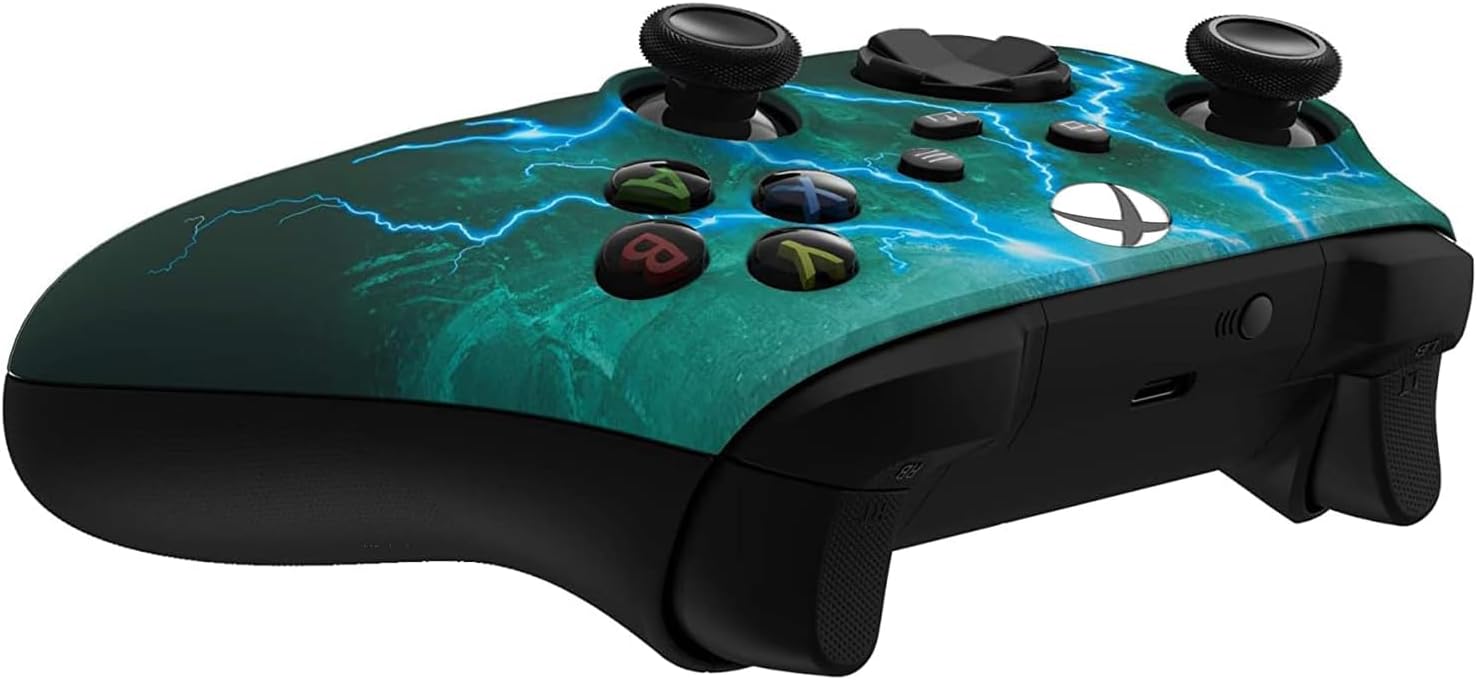 Custom Controllerzz Wireless Controller for Microsoft Xbox Series X/S & Xbox One - Custom Soft Touch Feel - Custom Xbox Series X/S Controller (X/S Green Skies)