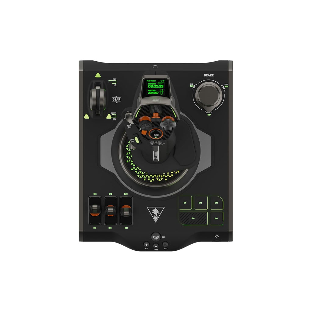 Turtle Beach VelocityOne Flightdeck Universal HOTAS Simulation System Joystick & Throttle for Air & Space Combat Simulation For Windows 10 & 11 PCs – Touch Display & Buttons, 139 Programmable Controls