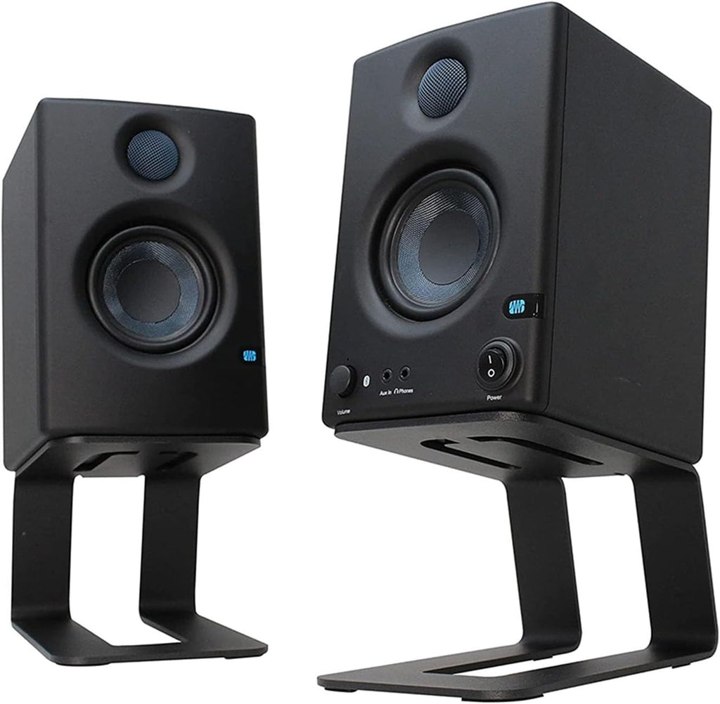 Studio Desktop Corner Speaker Stand, Portable Small Media Stereo Stand/Gaming Shelf for Bedside Office, Home Theater Electronics Equipment Shelf(Size:2pcs)