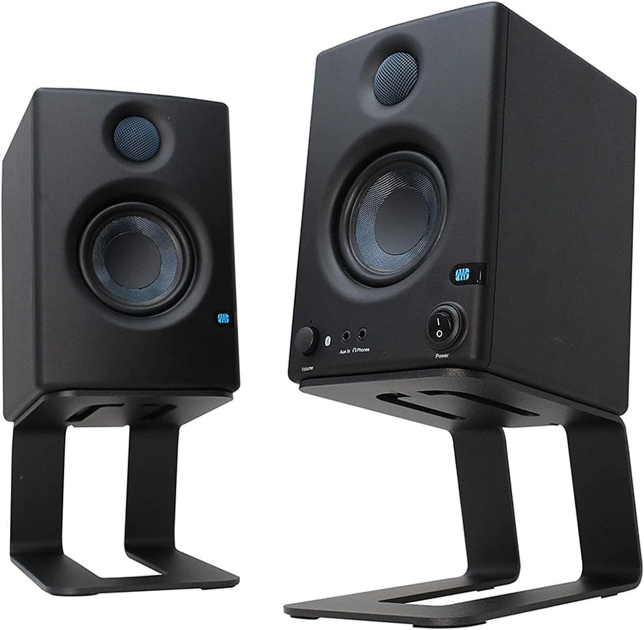 Studio Desktop Corner Speaker Stand, Portable Small Media Stereo Stand/Gaming Shelf for Bedside Office, Home Theater Electronics Equipment Shelf(Size:2pcs)
