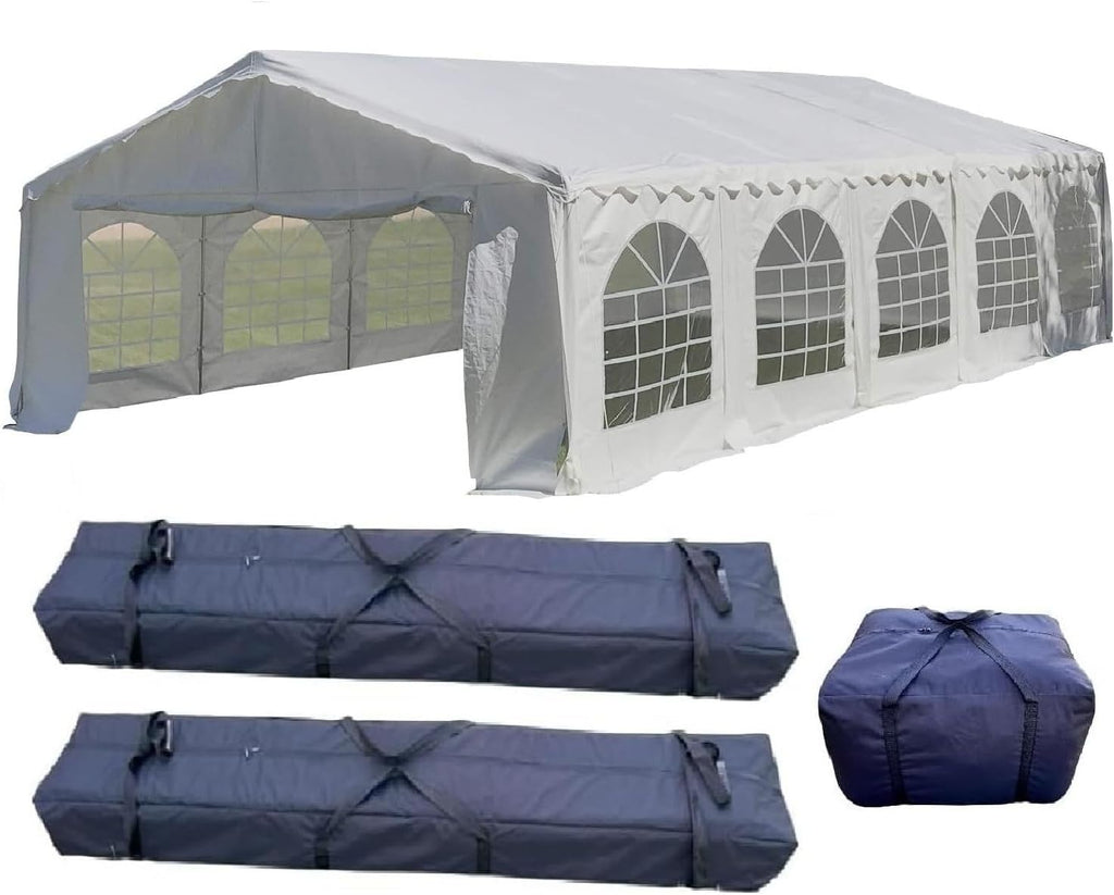 Delta 32'x16' Budget PE Tent Tents for Parties + 2 Long Bags + 1 Short Bag, Outdoor Large Commercial Canopy,carpas para Fiestas,Wedding Event Tent for Patio Outdoor Garden Events