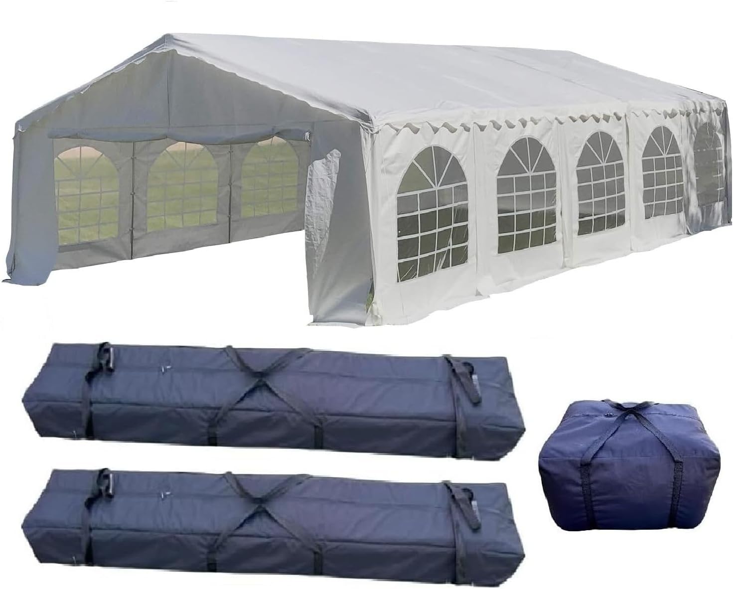 Delta 32'x16' Budget PE Tent Tents for Parties + 2 Long Bags + 1 Short Bag, Outdoor Large Commercial Canopy,carpas para Fiestas,Wedding Event Tent for Patio Outdoor Garden Events