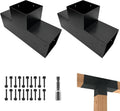 2Pack Pergola DIY Bracket Kits 6x6,3-Way T-Shaped Horizontal Post Brackets for 6'x6'(Actual:5.5'x5.5') Wood Beams,Heavy Duty Metal Brackets for Outdoor Pavilion,Proch,Log Cabin