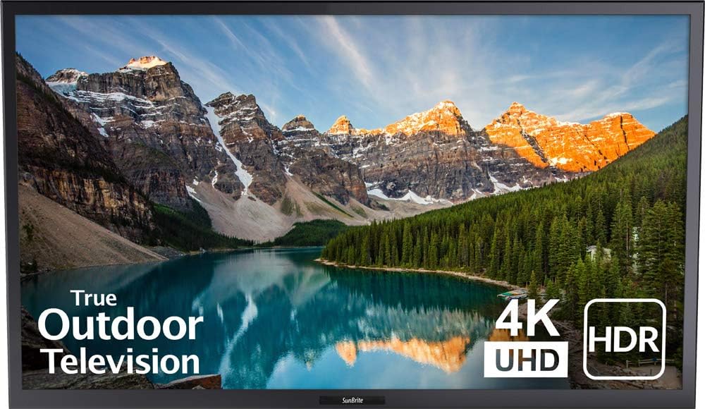 SunBrite Veranda 2 Series 43-inch Full Shade Outdoor TV | 4K Ultra HD HDR LED Weatherproof Television - Direct Lit LED Screen with All-Weather Remote (SB-V-43-4KHDR-BL)