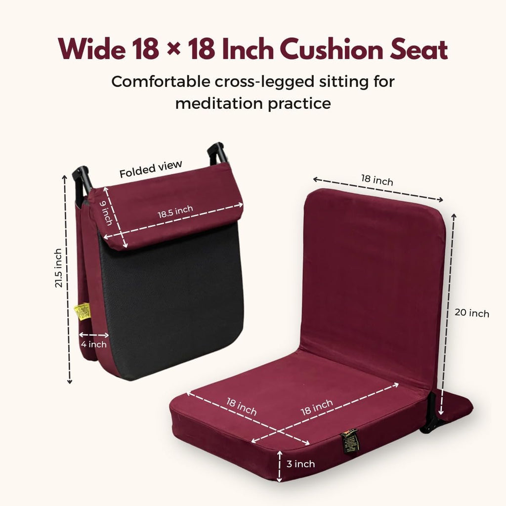 Friends Of Meditation Back Jack Meditation and Yoga Chair (18 X 18 Inch)