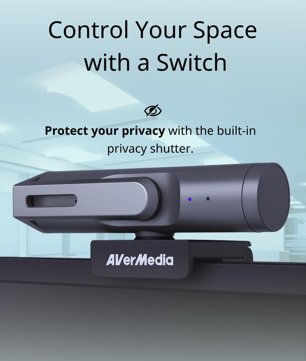 AVerMedia PW515 4K Ultra HD Business Webcam with Microphone for PC/Desktop/Laptop/Mac, with AI Auto Framing for Streaming, Meeting, Video Calls, Sony Sensor, Works with Teams, Zoom, Google Meet, OBS