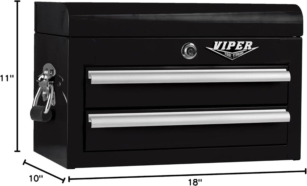 Viper Tool Storage 18-Inch 2-Drawer Mini Tool Chest, Black