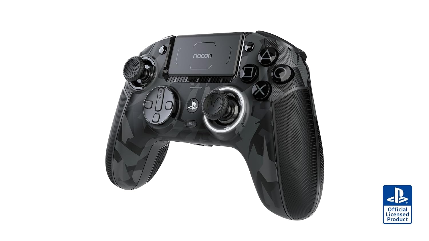NACON Revolution 5 Pro Officially Licensed PlayStation Wireless Gaming Controller for PS5 / PS4 / PC - Hall Effect, Trigger Stops, Mappable Buttons, Bluetooth Audio - Urban Camo