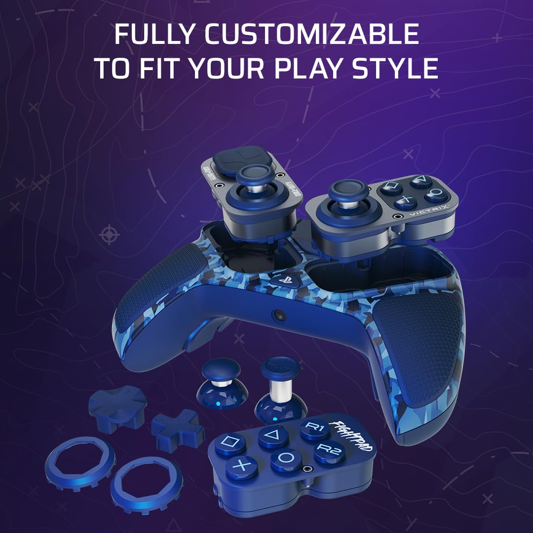 PDP Victrix Pro BFG Wireless Controller for PS4/PS5/PC, Sony 3D Audio, Modular Back Buttons/Clutch Triggers/Joystick, Call of Duty Midnight Mask