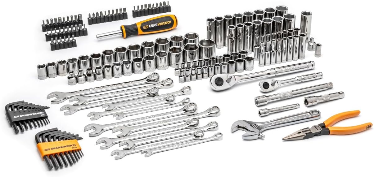 GEARWRENCH 168 Piece 1/4' & 3/8' Drive 72-Tooth 6 Point Professional Tool Set | GWPRO168A