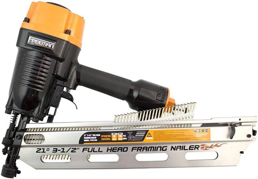 Freeman P9PCK Complete Pneumatic Framing and Finishing Nailer and Stapler Kit with Bags and Fasteners (9-Piece)