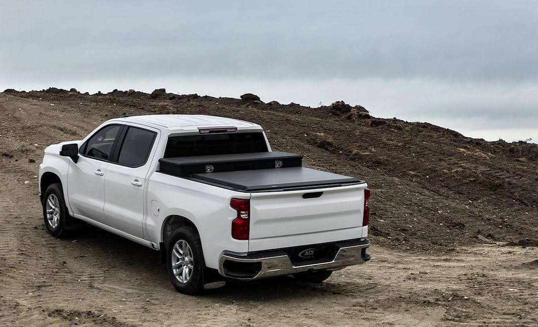 Tonneau Cover - Toolbox | Soft Roll-Up | Low Profile | Black Vinyl | Lockable | Fits 19-21 Inch Tool Box