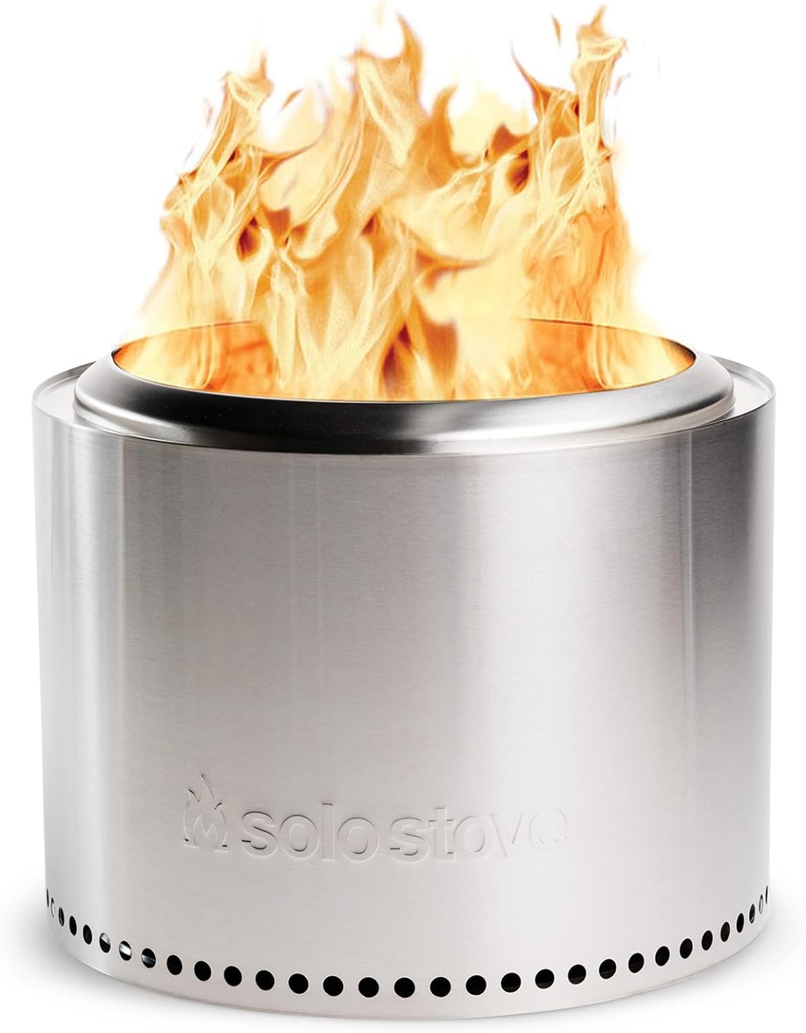 Solo Stove Bonfire 19.5' Smokeless Fire Pit with Removable Ash Pan | Portable Outdoor Fire Pit | Stainless Steel - Wood Burning Lightweight Fireplace | Ideal for 4-6 People, 20 lbs