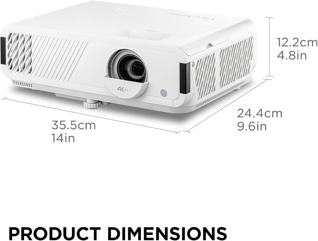 ViewSonic PX749-4K 4000 Lumens 4K Gaming Projector, 240Hz and HDR Support for Home Entertainment, 1.3x Optical Zoom, H/V Keystone, and Auto V-Keystone for Flexible Setup, Dual HDMI and USB-C Inputs