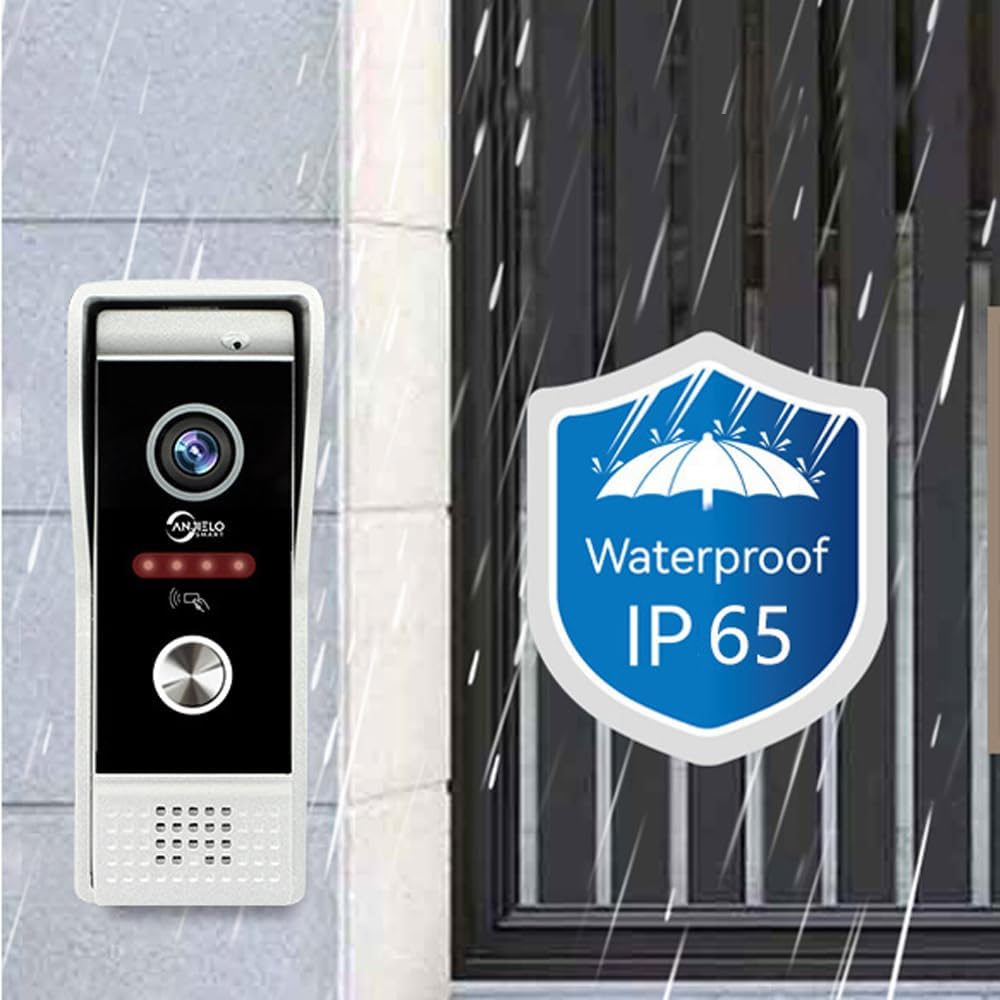 Wired Video Doorbell Apartment Intercom System,10 Inch Full Touch Monitor,1080P Doorbell Camera,TUYA WiFi Smart Home Video Intercom Door Phone Kits IC Unlock for Villa Home,32G