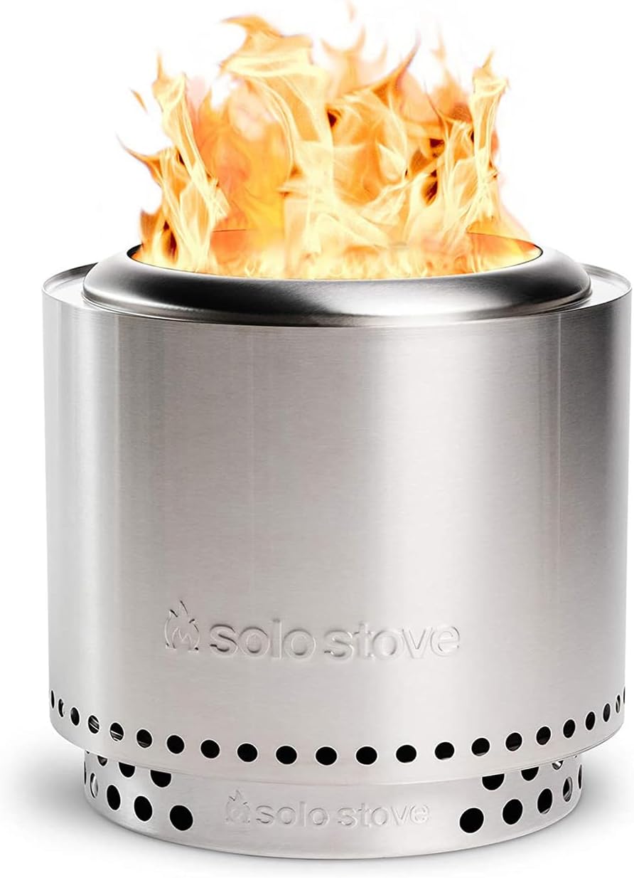 Solo Stove Ranger 2.0 with Stand - 15 Inch Smokeless Portable Fire Pit - Lightweight Outdoor Fireplace with Removable Ash Pan, Stainless Steel, Carry Case Included, Ideal for 2-4 People, 16.5 lbs