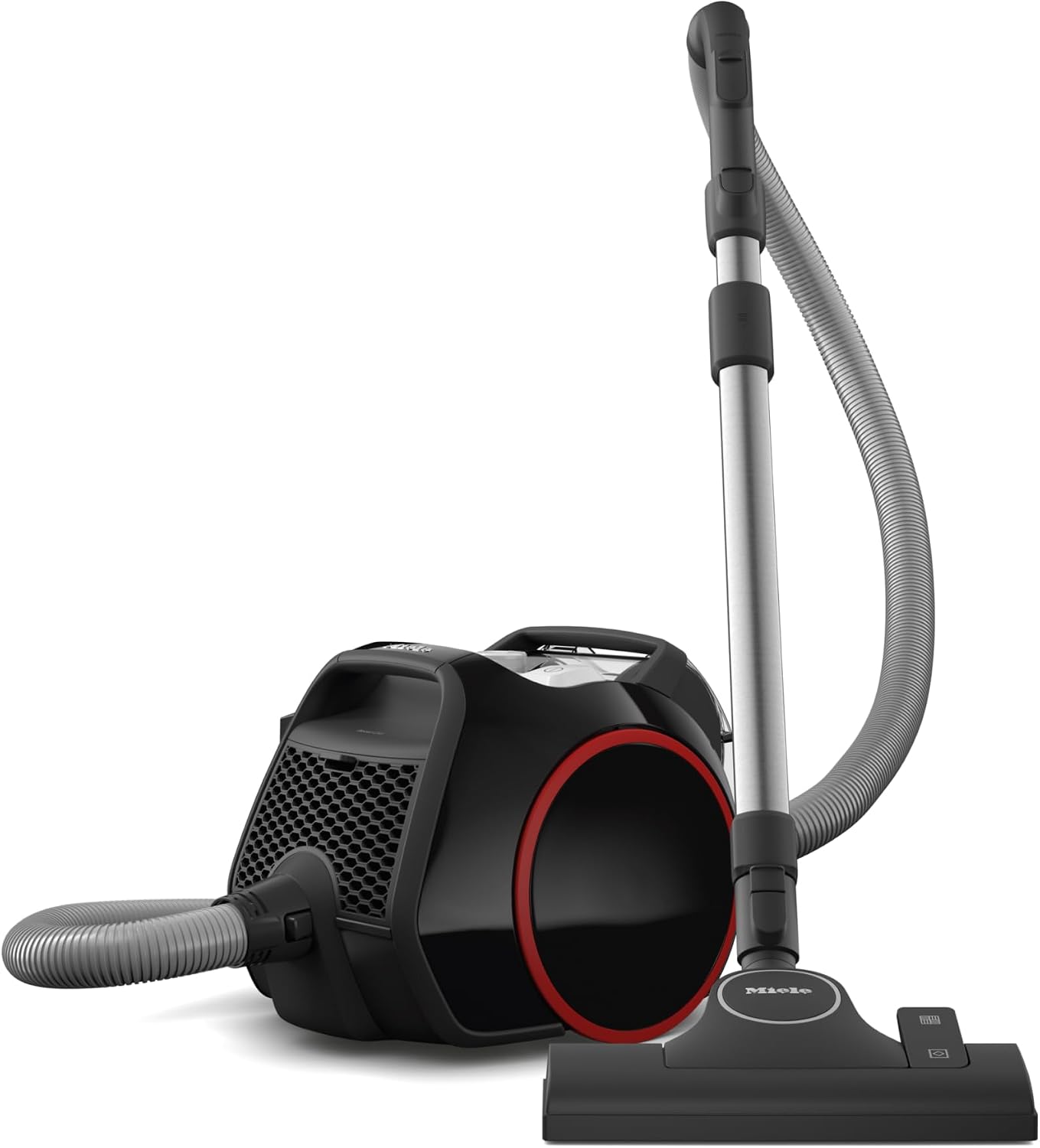 Miele Boost CX1 - Bagless Canister Vacuum Cleaner, Lightweight, Compact and Corded with Vortex Technology and Hygiene AirClean Filter, in Black/Red