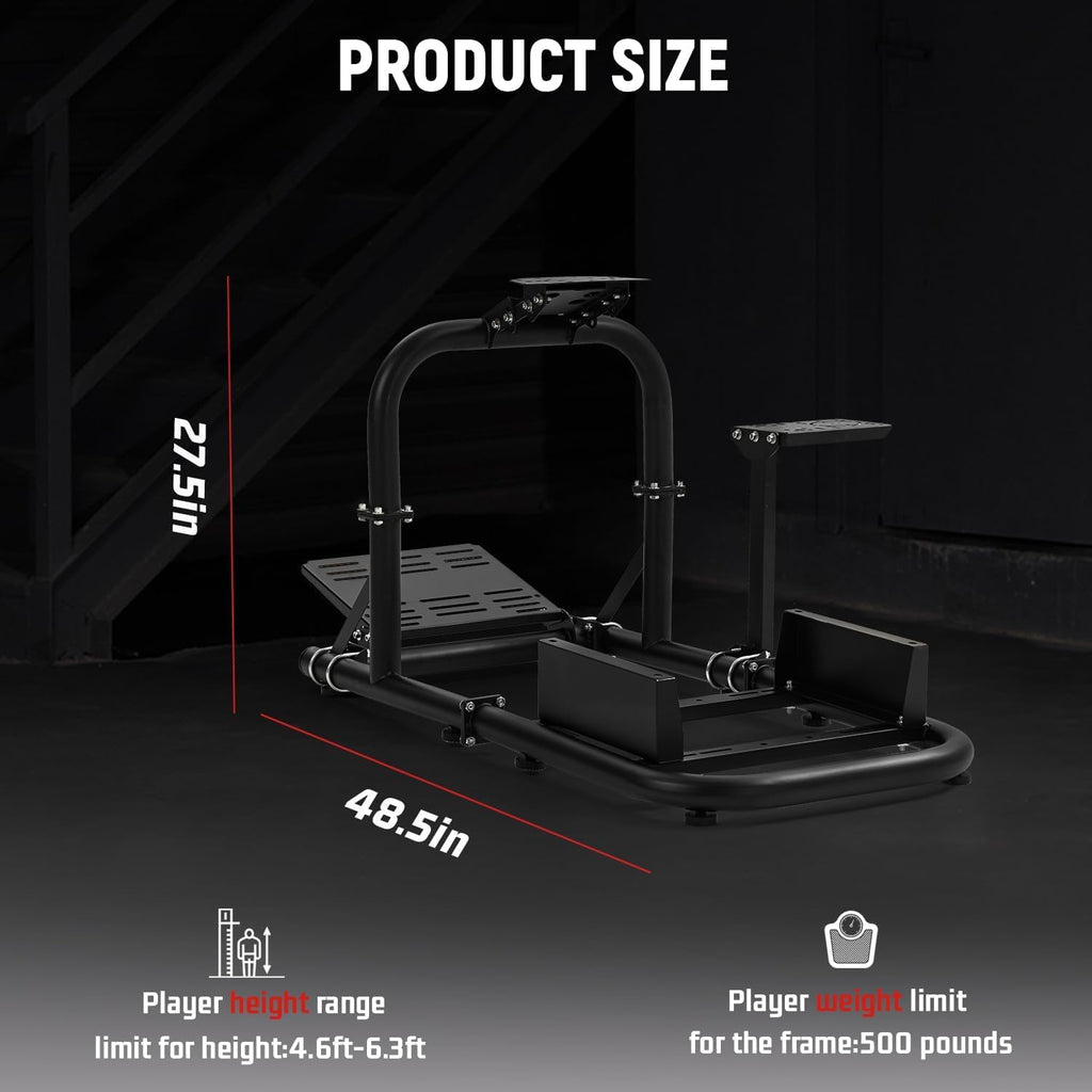 Dardoo Gaming Simulator Cockpit Adjustable Compatible with Logitech G27 G29 G920 G923, for Fanatec, for Thrustmaster T300RS T500R, Racing Simulator Cockpit without Wheel Pedal Shifter Seat