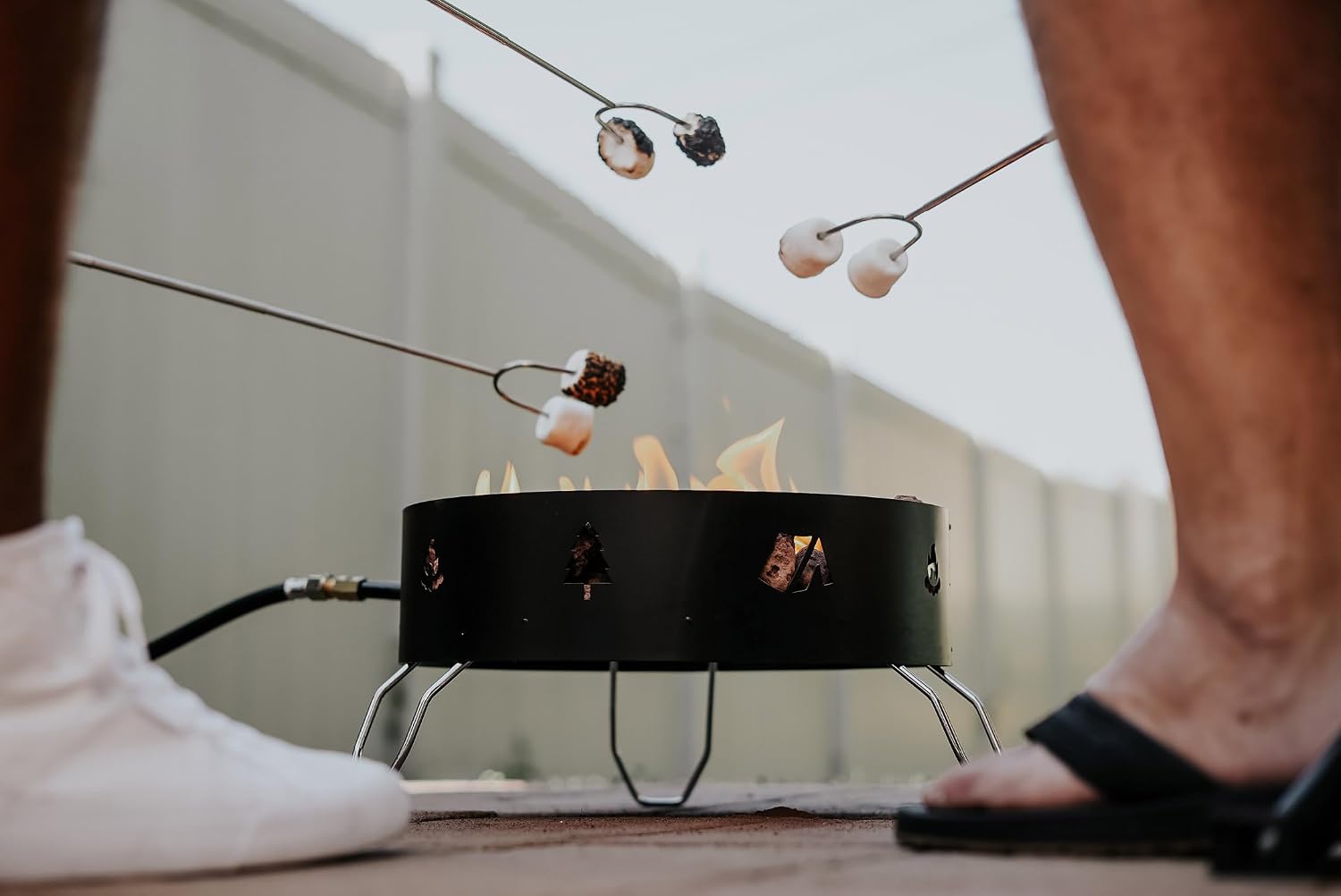 Stansport 088 Propane Fire Pit-with Lava Rocks, One Size, Black