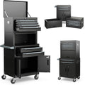 ERGOMASTER Large Rolling Tool-Chest Dentproof with 6 Drawers Heavy Duty Tool-Cabinet on Wheels Lockable and Lock System for Garage Workshop(28 x 13 x 53''-Black)