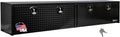 Buyers Products 1721561 Black Aluminum Diamond Tread Topsider Truck Box With Drop Door, 96x13x16 Inch, Weather Resistant, Locking Compression Latch, No Drill Install, Made in USA