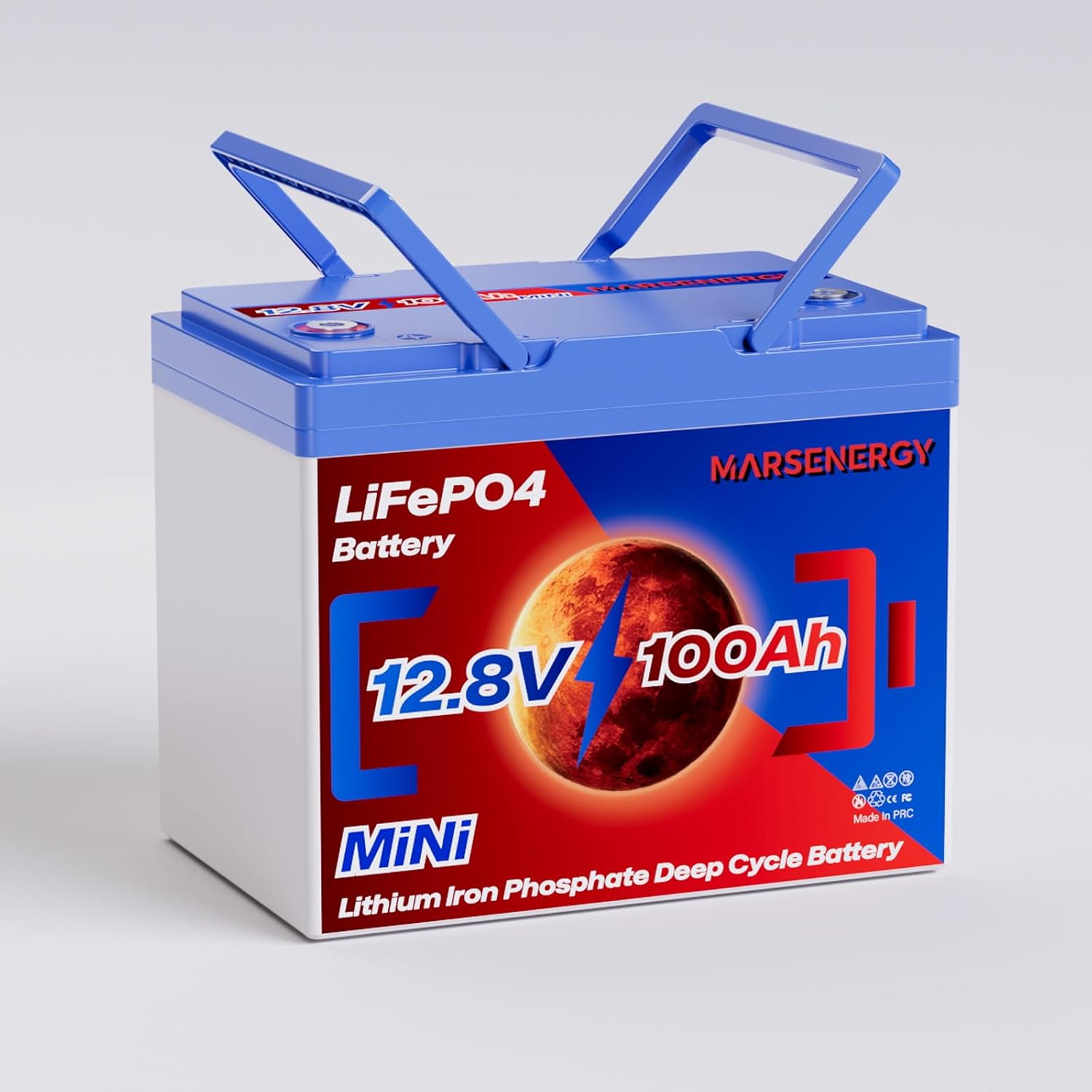 12V 100Ah Lifepo4 Battery, Bci Group 24 Size, Built-In 100A Smart BMS, 4500-15000 Deep Cycle Grade A Lithium Cells For RV Travel, Trolling Motor, Marine, Boat, Solar Panel, Off Grid,Camping