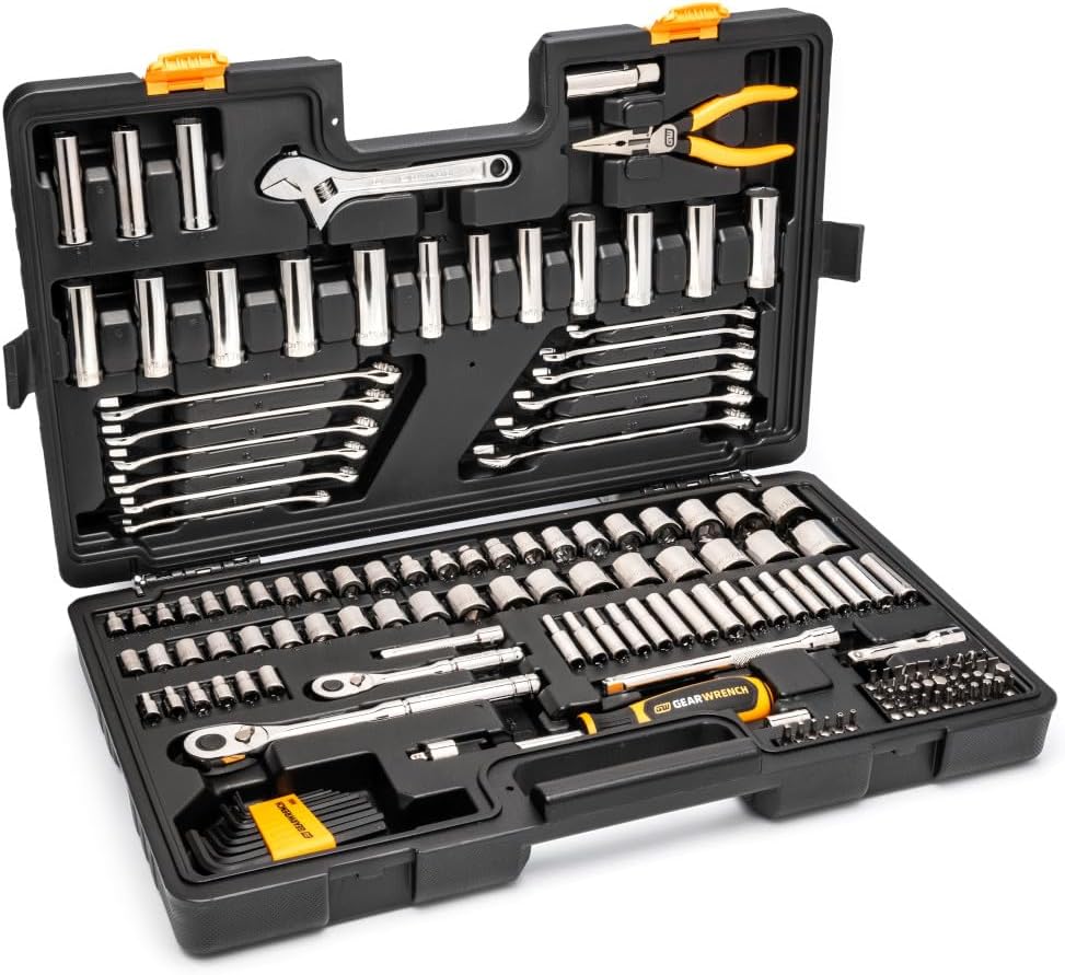 GEARWRENCH 168 Piece 1/4' & 3/8' Drive 72-Tooth 6 Point Professional Tool Set | GWPRO168A