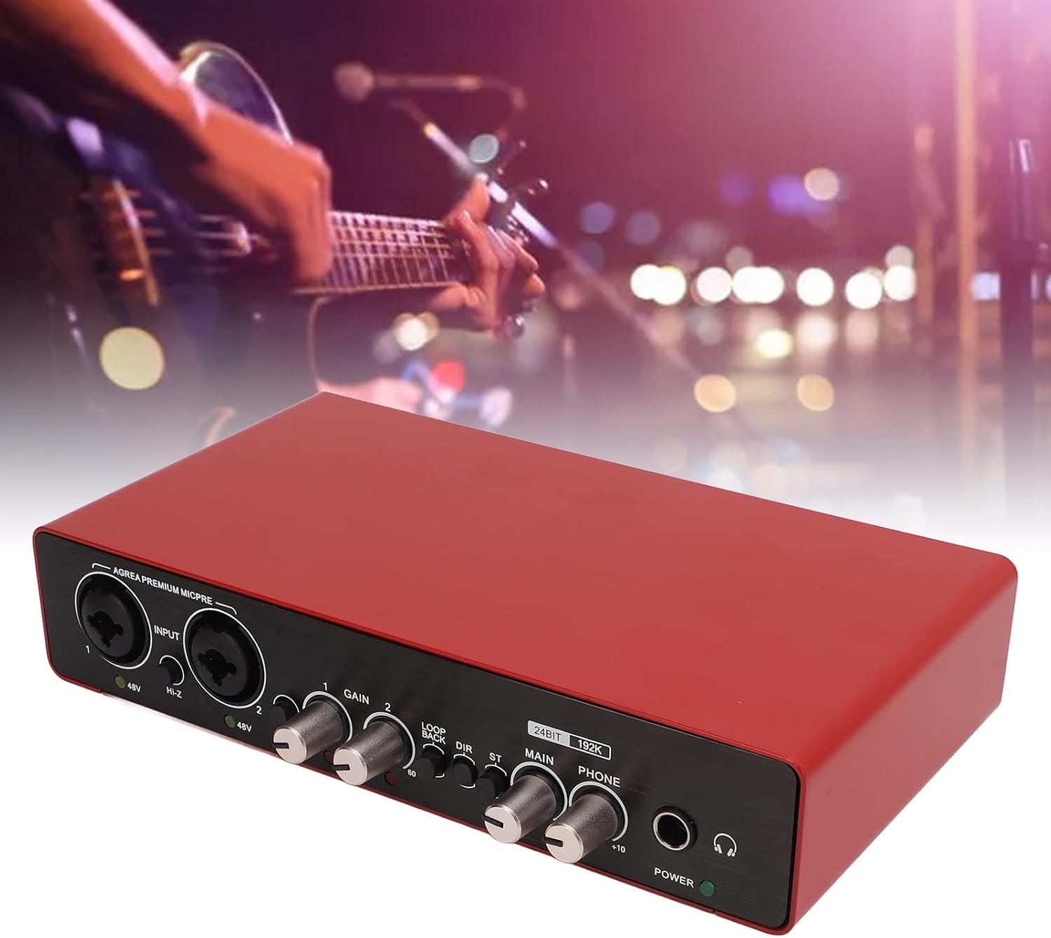 Live Sound Card USB Portable Voice Changer Sound Mixer Board Audio Interface DJ Mixer Sound Audio Mixer Board Podcast Equipment Guitar Voice Changer for Streaming Podcasting Gaming