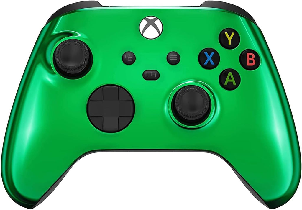 Custom Controllerzz Wireless Controller for Microsoft Xbox Series X/S & Xbox One - Custom Soft Touch Feel - Custom Xbox Series X/S Controller (X/S Green Chrome)