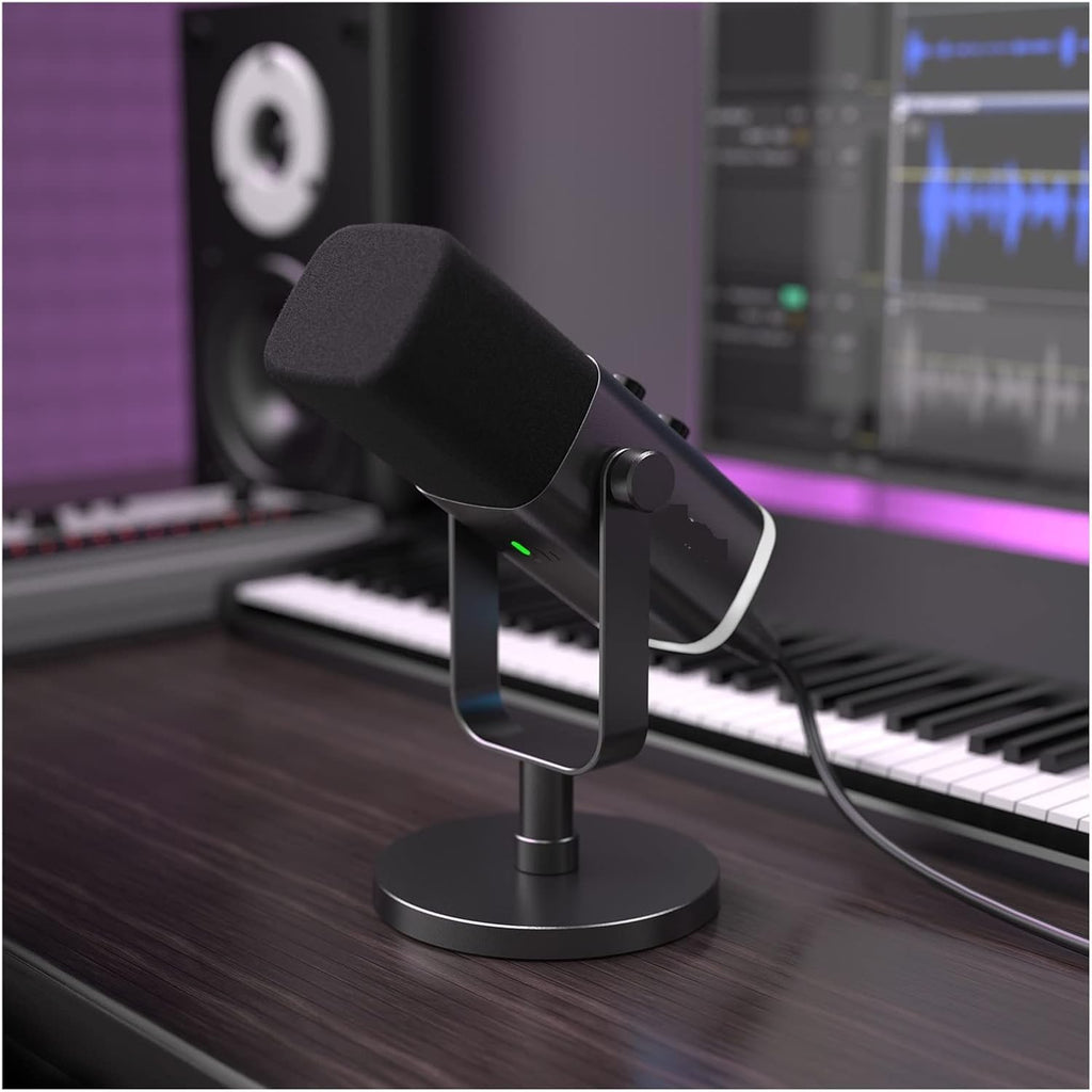Microphone USB/XLR Dynamic Microphone with Touch Mute Button,Headphone Jack,I/O Controls,for PC PS5/4 Mixer,Gaming MIC Ampligame AM8 Suitable for Anchor, Dubbing Studio, Recording, st