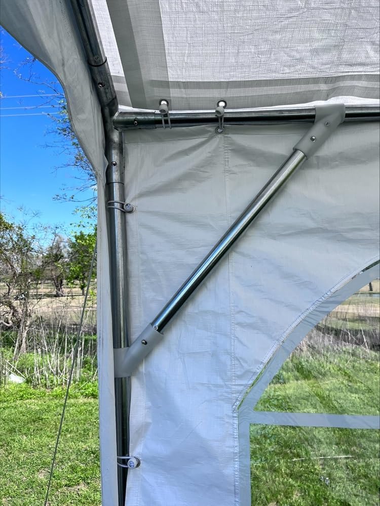 Delta 20'x20' Budget PE Tent Including Free (2) Long Bags for Parties, Canopy Carpas para Fiestas,Wedding Party Tents with Waterproof Top & Sidewalls for Patio Outdoor Events (B Model)