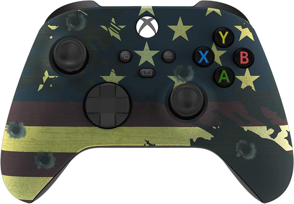 Custom Controllerzz Wireless Controller for Microsoft Xbox Series X/S & Xbox One - Custom Soft Touch Feel - Custom Xbox Series X/S Controller (X/S US Flag)