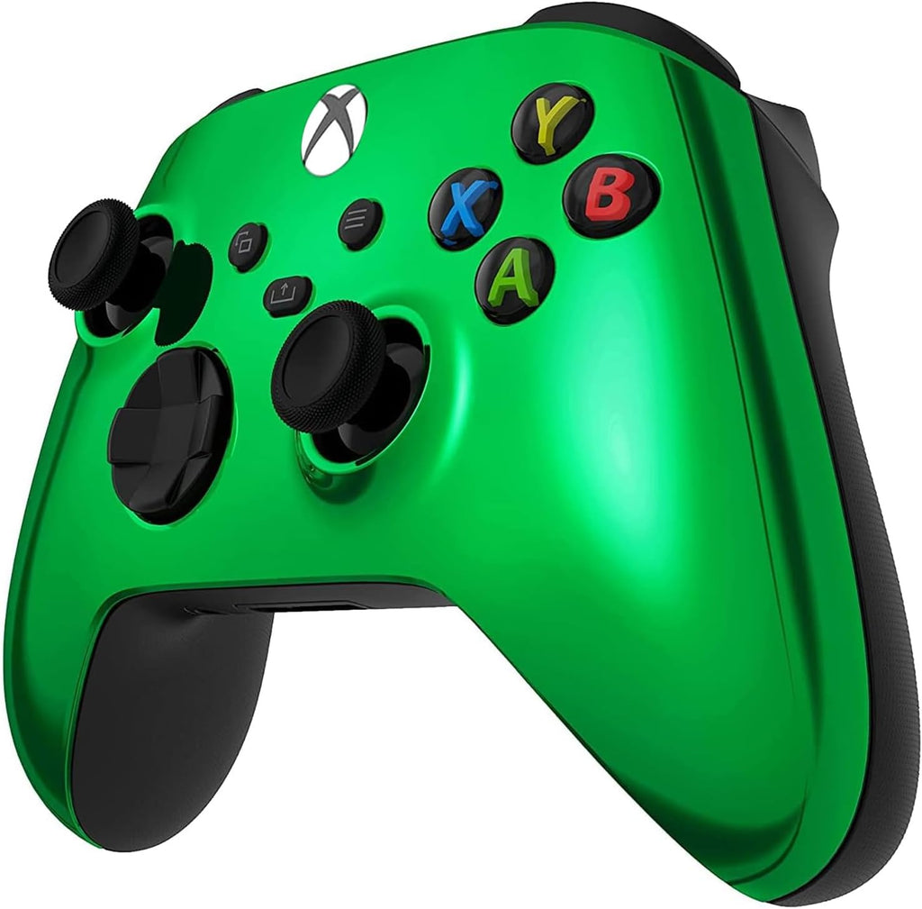 Custom Controllerzz Wireless Controller for Microsoft Xbox Series X/S & Xbox One - Custom Soft Touch Feel - Custom Xbox Series X/S Controller (X/S Green Chrome)