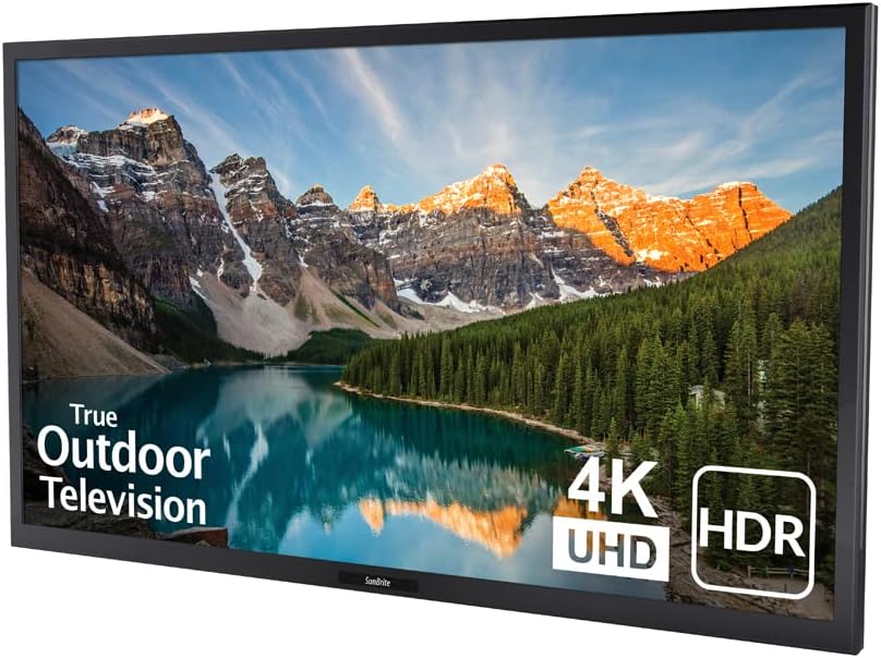 SunBrite Veranda 2 Series 65-inch Full Shade Outdoor TV | 4K Ultra HD HDR LED Weatherproof Television - Direct Lit LED Screen with All-Weather Remote (SB-V-65-4KHDR-BL)